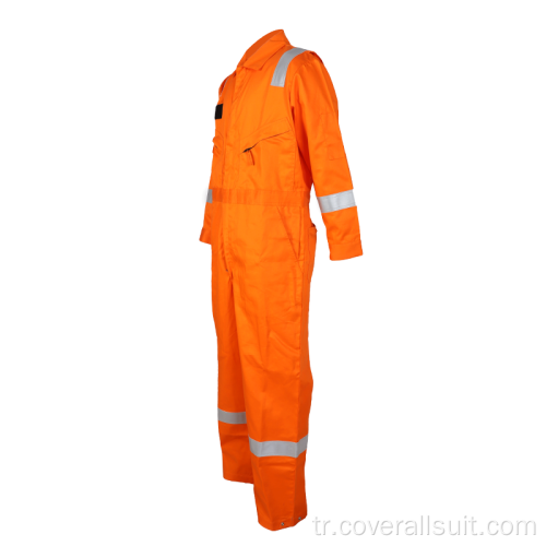 iş giysisi turuncu aleve dayanıklı güvenlik tulumları